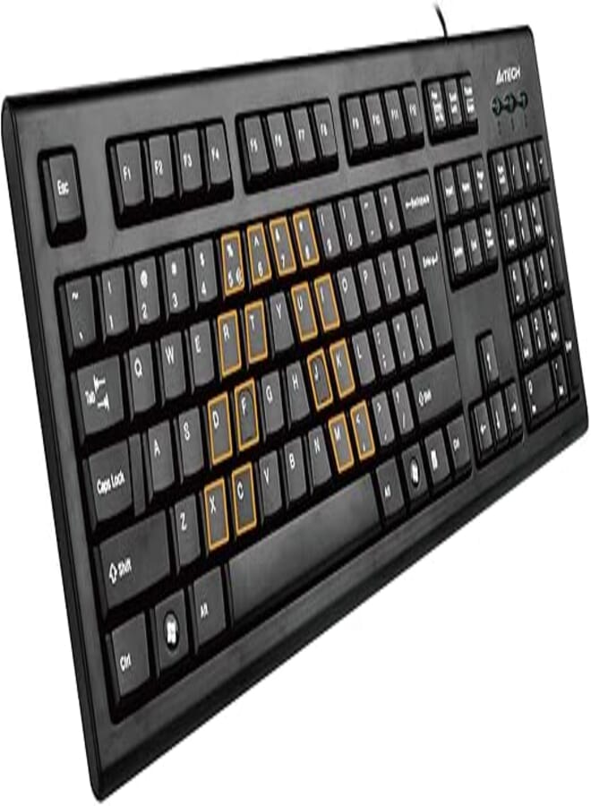 A4Tech KRS-85 A-Shape USB Keyboard - Black